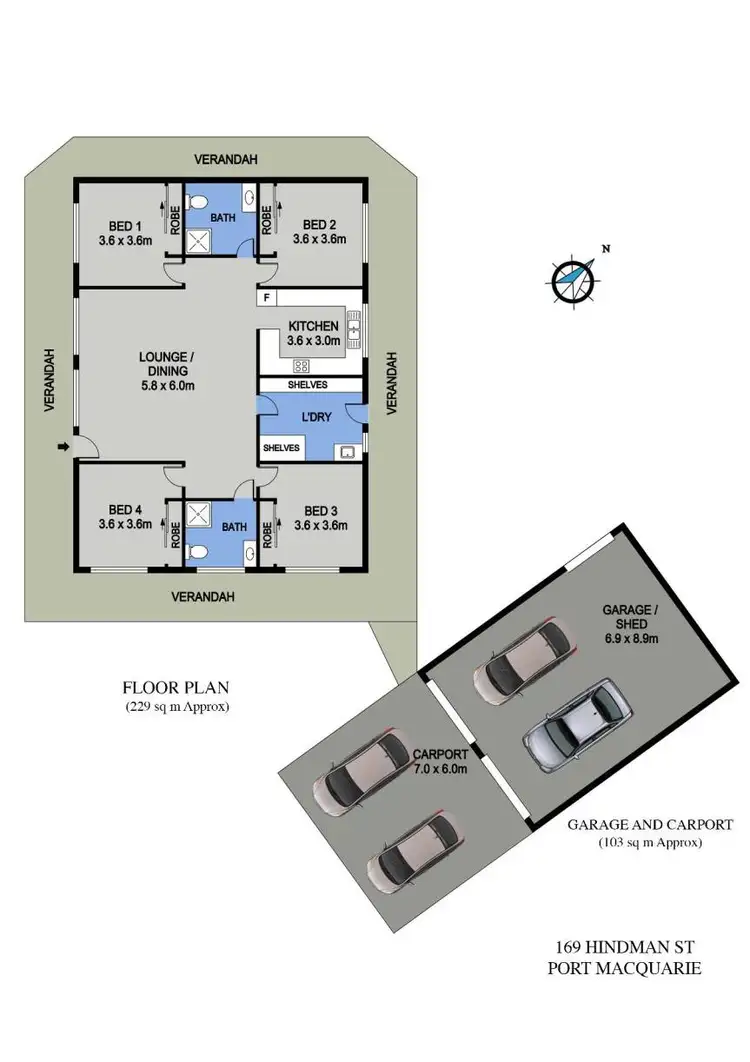 Floorplan of Homely house listing, 169 Hindman Street, Port Macquarie NSW 2444