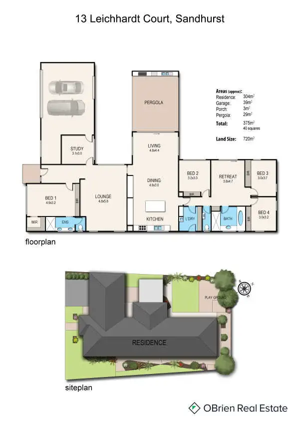 Floorplan of Homely house listing, 13 Leichhardt Court, Sandhurst VIC 3977