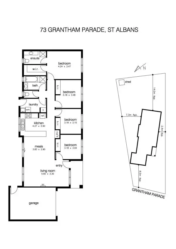 Floorplan of Homely house listing, 73 Grantham Parade, St Albans VIC 3021