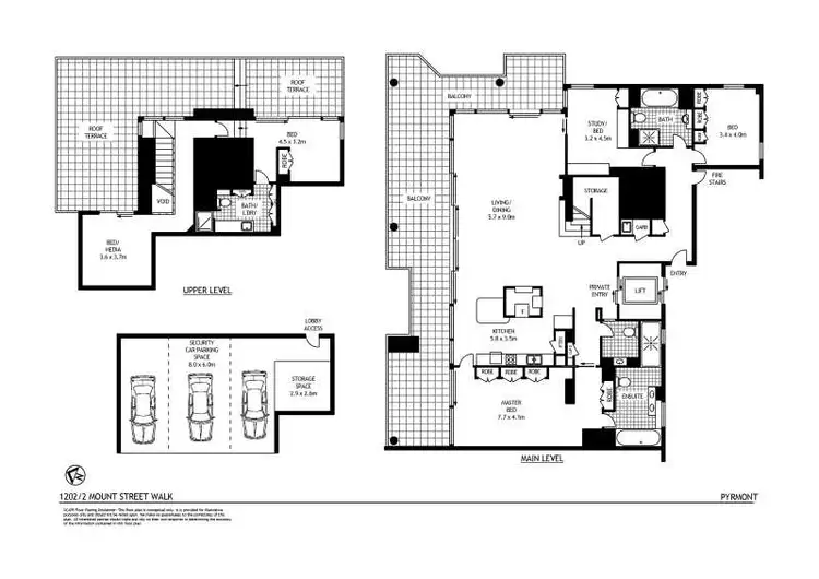 Floorplan of Homely apartment listing, 1202/2 Mount Street Walk, Pyrmont NSW 2009