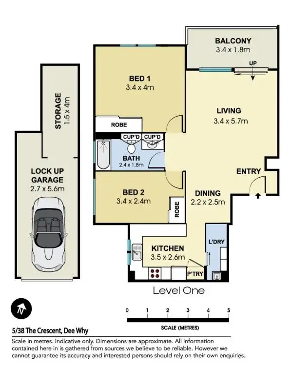 Floorplan of Homely apartment listing, 5/38 The Crescent, Dee Why NSW 2099