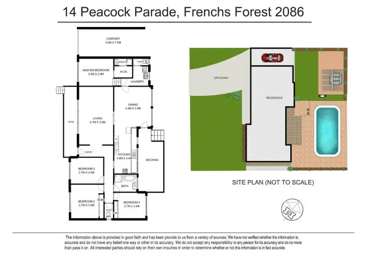 Floorplan of Homely house listing, 14 Peacock Parade, Frenchs Forest NSW 2086