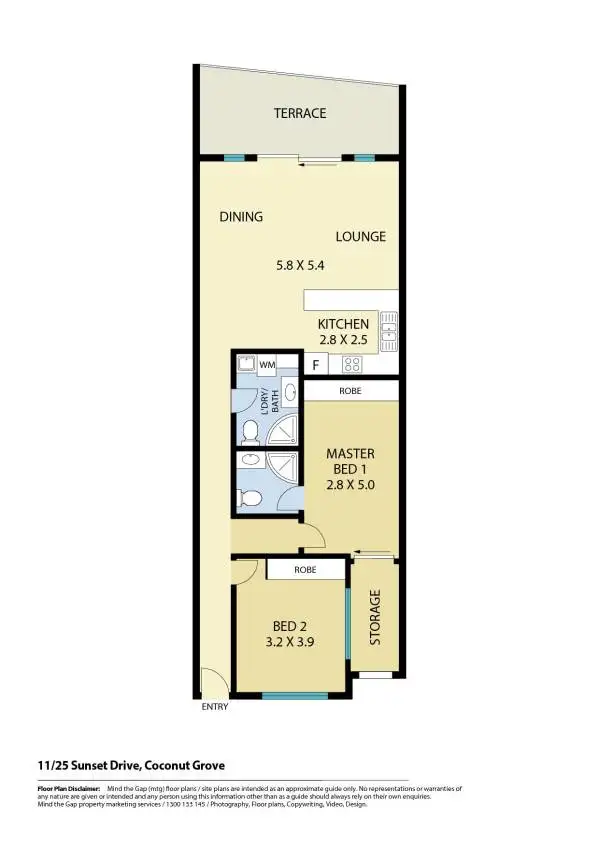 Floorplan of Homely unit listing, 11/25 Sunset Drive, Coconut Grove NT 810