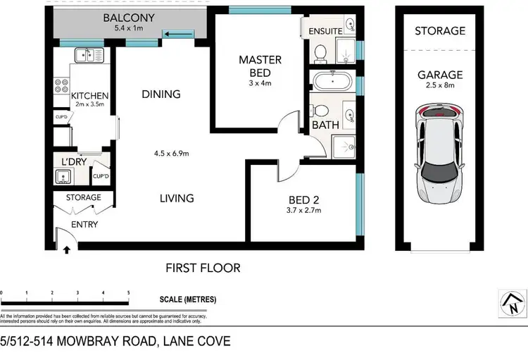 Floorplan of Homely apartment listing, 5/512 Mowbray Road, Lane Cove NSW 2066