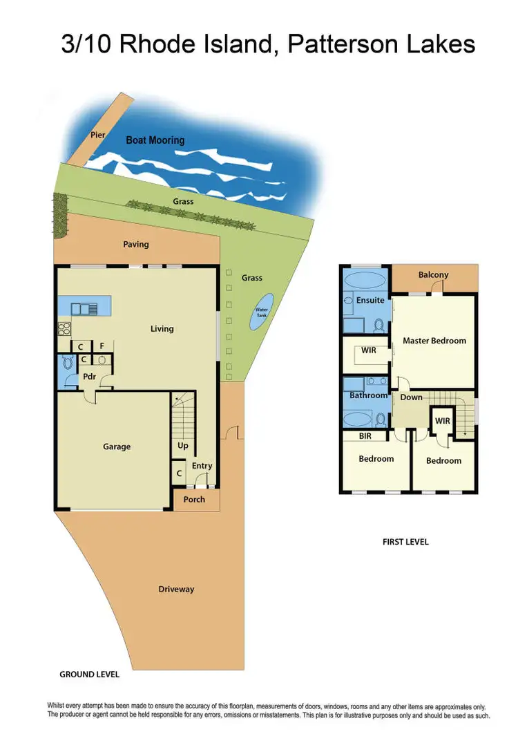 Floorplan of Homely townhouse listing, 3/10 Rhode Island Court, Patterson Lakes VIC 3197