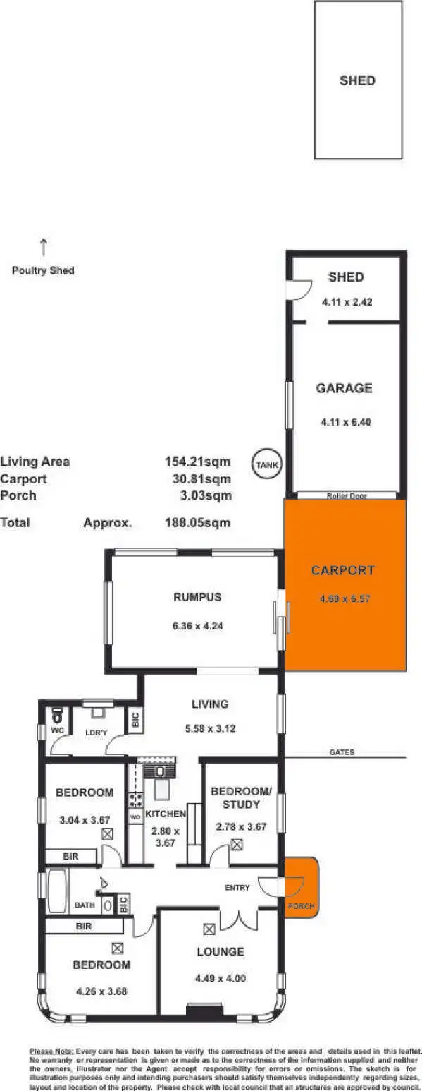 Floorplan of Homely house listing, 26 Frobisher Avenue, Flinders Park SA 5025