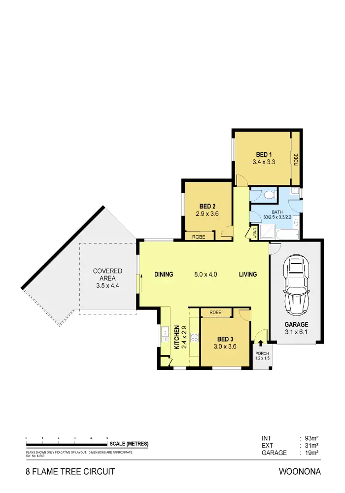 Floorplan of Homely house listing, 8 Flame Tree Circuit, Woonona NSW 2517