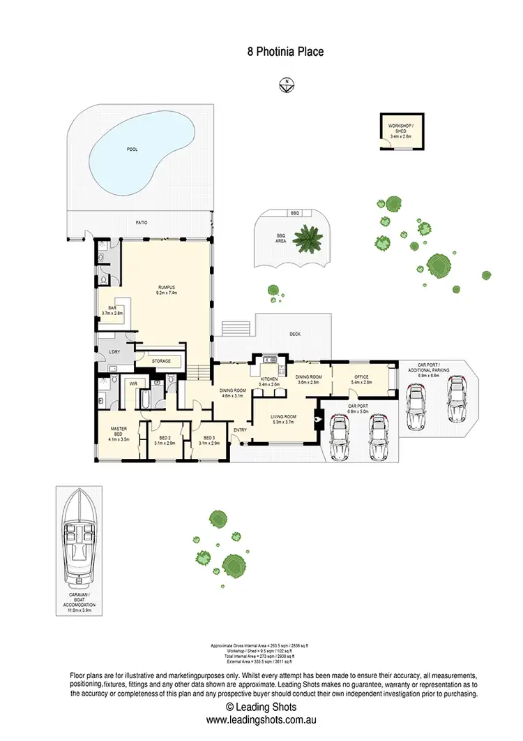 Floorplan of Homely house listing, 8 Photinia Place, Bellbowrie QLD 4070