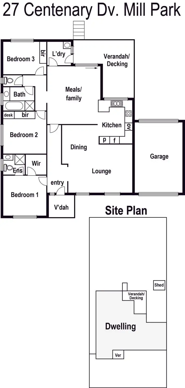 Floorplan of Homely house listing, 27 Centenary Drive, Mill Park VIC 3082