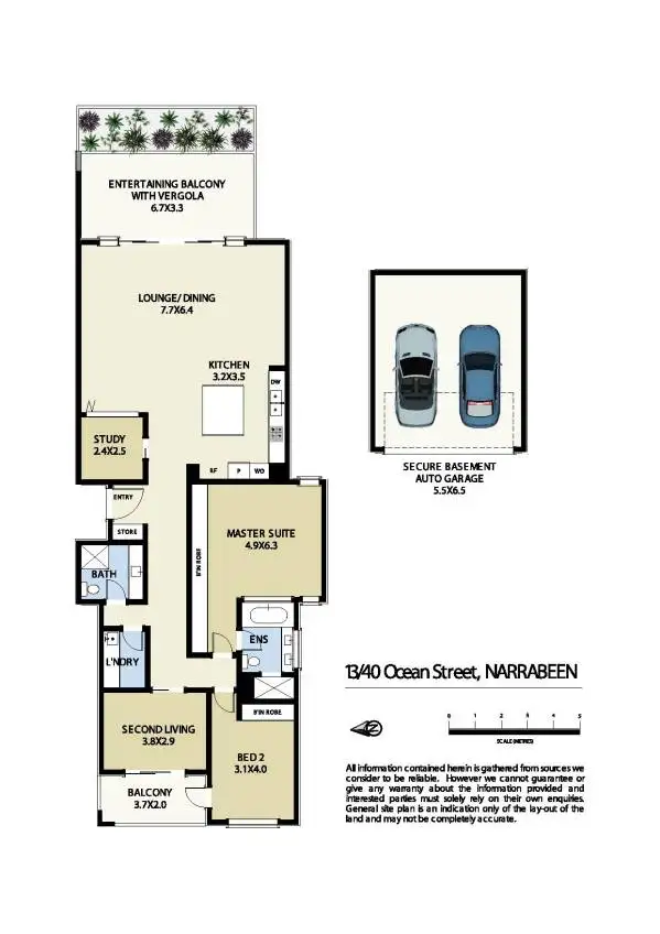 Floorplan of Homely unit listing, 13/40 Ocean Street, Narrabeen NSW 2101