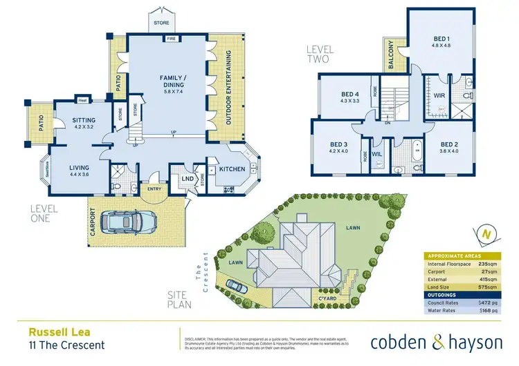 Floorplan of Homely house listing, 11 The Crescent, Russell Lea NSW 2046