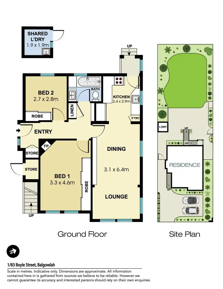 Floorplan of Homely semi-detached listing, 1/83 Boyle Street, Balgowlah NSW 2093