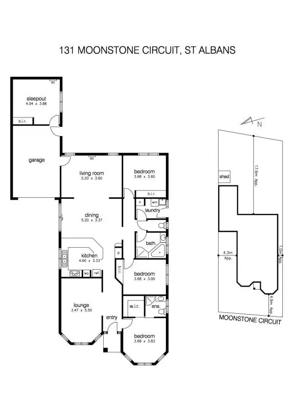 Floorplan of Homely house listing, 131 Moonstone Circuit, St Albans VIC 3021