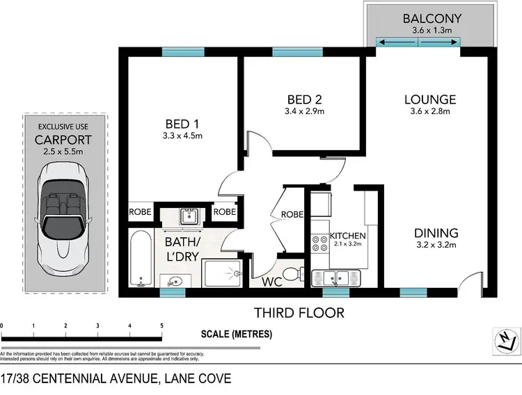Floorplan of Homely apartment listing, 17/38 Centennial Avenue, Lane Cove NSW 2066