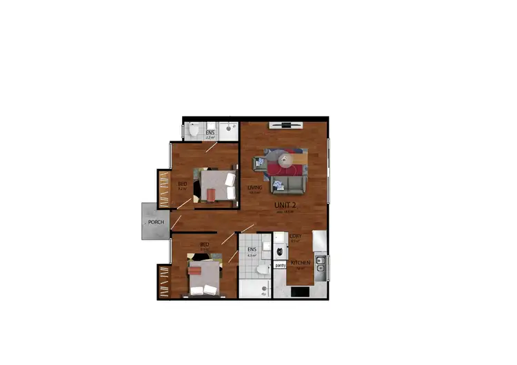 Floorplan of Homely townhouse listing, 2/10 Leigh Street, Footscray VIC 3011