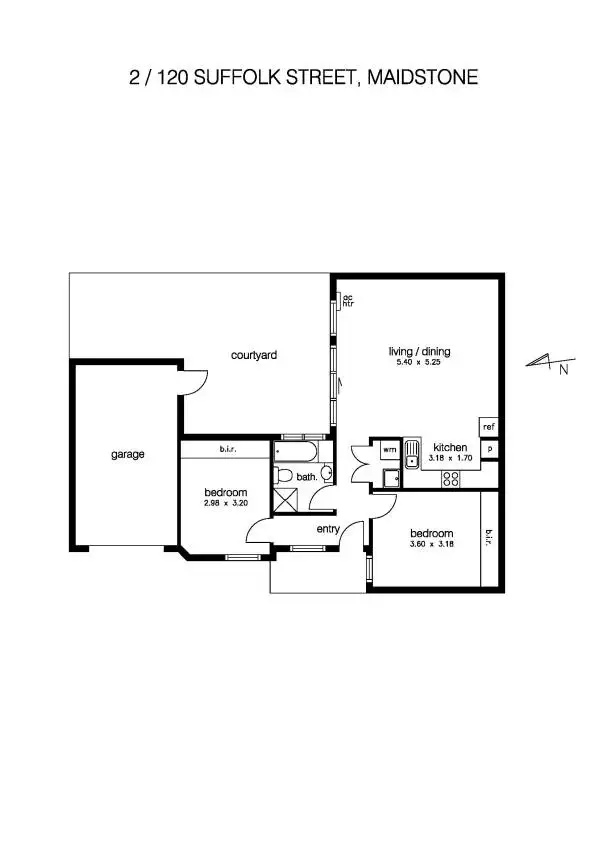 Floorplan of Homely villa listing, 2/120 Suffolk Street, Maidstone VIC 3012