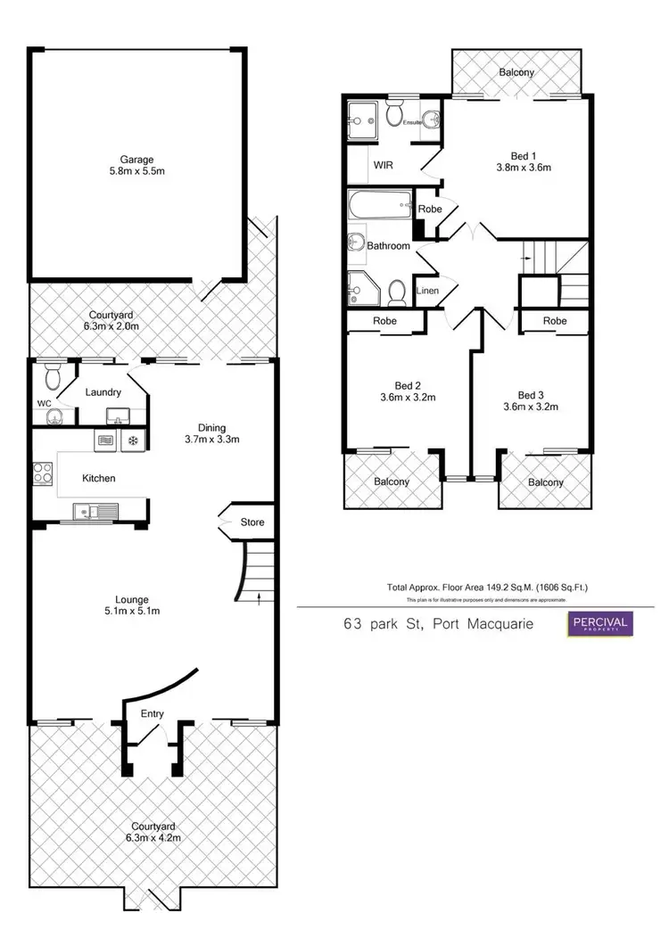 Floorplan of Homely house listing, 63 Park Street, Port Macquarie NSW 2444