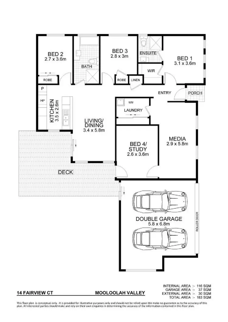 Floorplan of Homely house listing, 14 Fairview Court, Mooloolah Valley QLD 4553