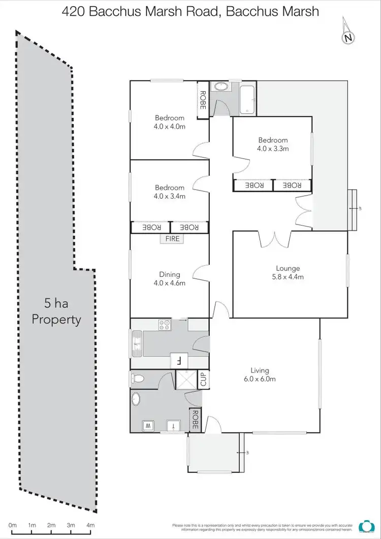 Floorplan of Homely rural property listing, 420 Bacchus Marsh Road, Bacchus Marsh VIC 3340