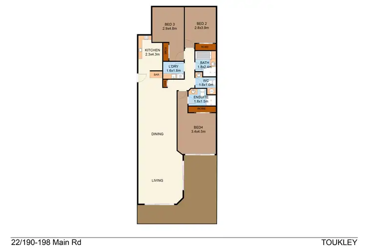 Floorplan of Homely apartment listing, 22/190-198 Main Road, Toukley NSW 2263