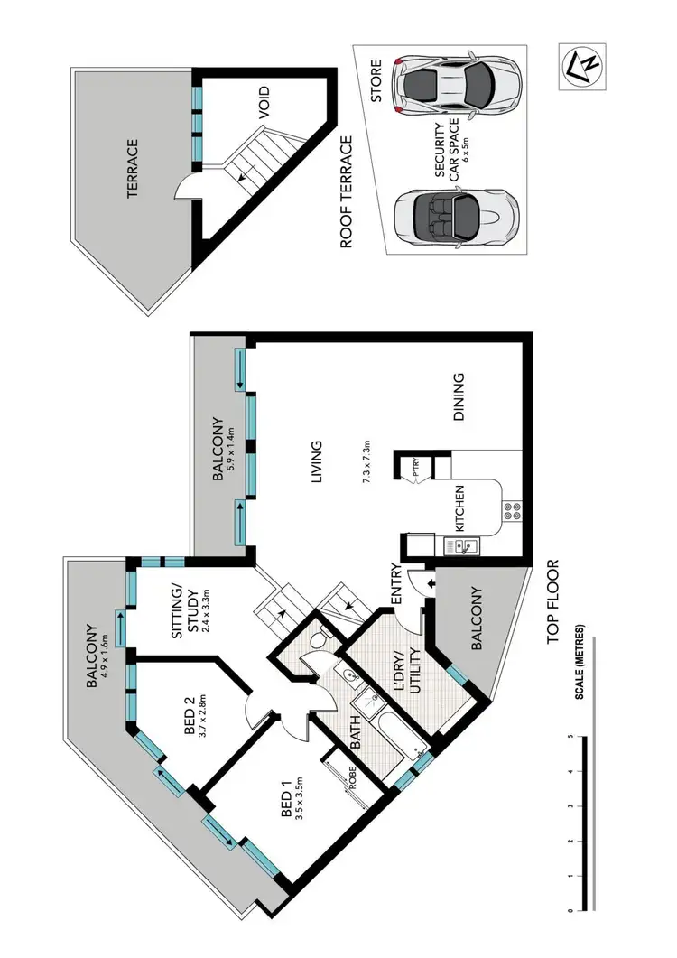Floorplan of Homely apartment listing, 3/4 Coastview Place, Freshwater NSW 2096
