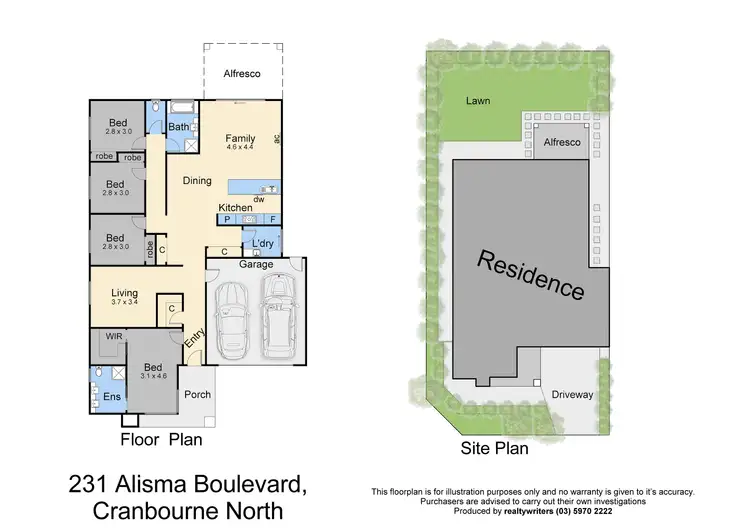 Floorplan of Homely house listing, 231 Alisma Boulevard, Cranbourne North VIC 3977