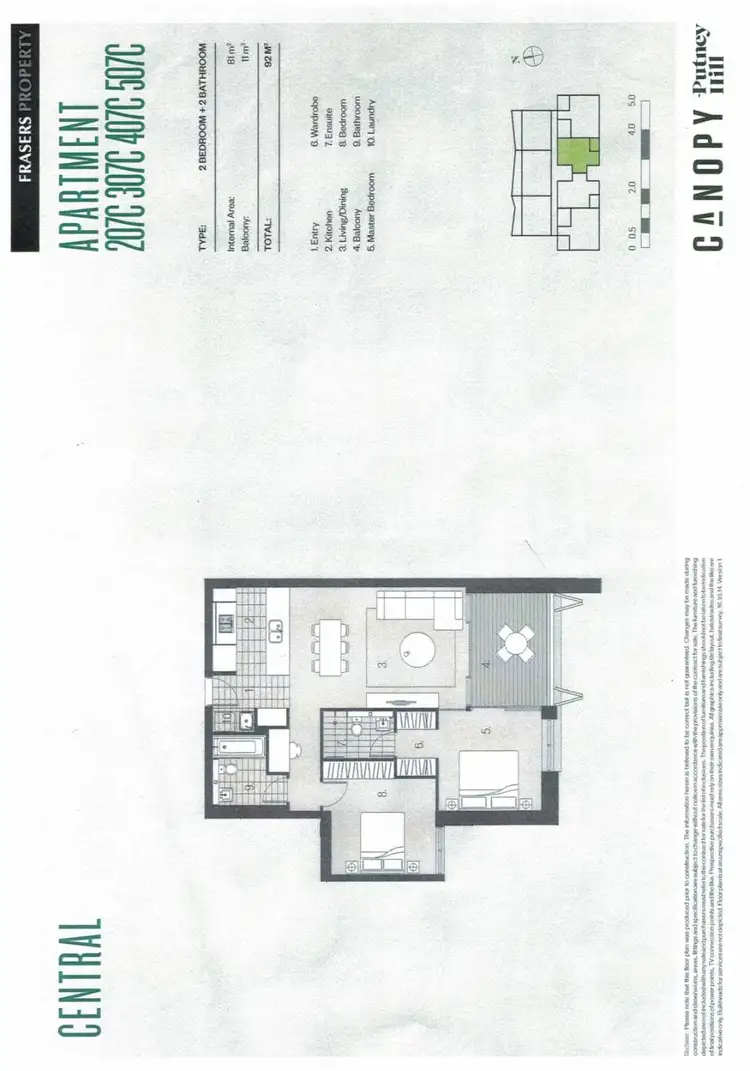 Floorplan of Homely apartment listing, 307C/245 Morrison Road, Ryde NSW 2112