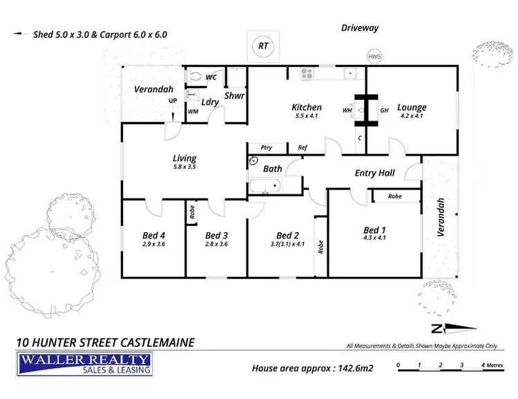 Floorplan of Homely house listing, 10 Hunter Street, Castlemaine VIC 3450