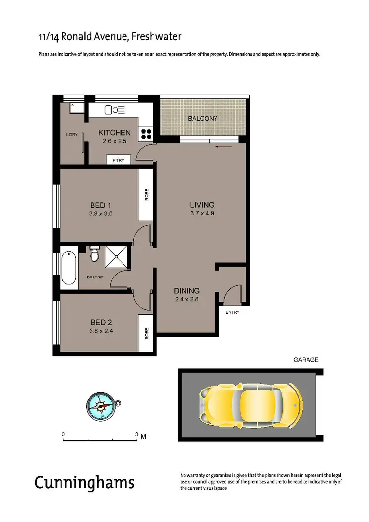Floorplan of Homely apartment listing, 11/14 Ronald Avenue, Freshwater NSW 2096