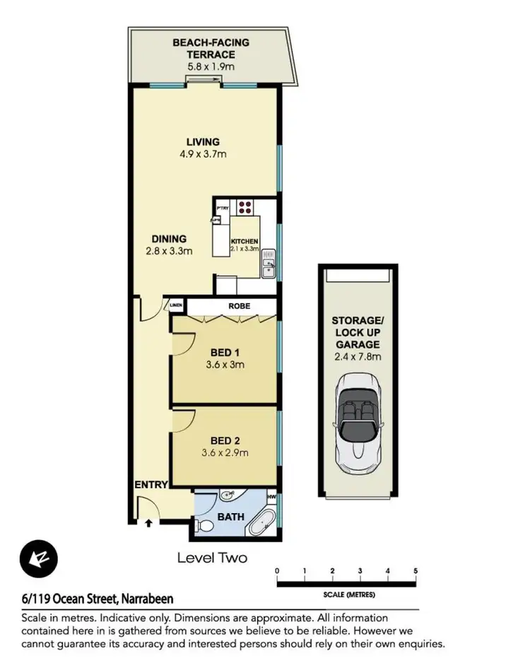 Floorplan of Homely apartment listing, 6/119 Ocean Street, Narrabeen NSW 2101