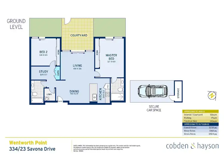 Floorplan of Homely apartment listing, 334/23 Savona Drive, Wentworth Point NSW 2127