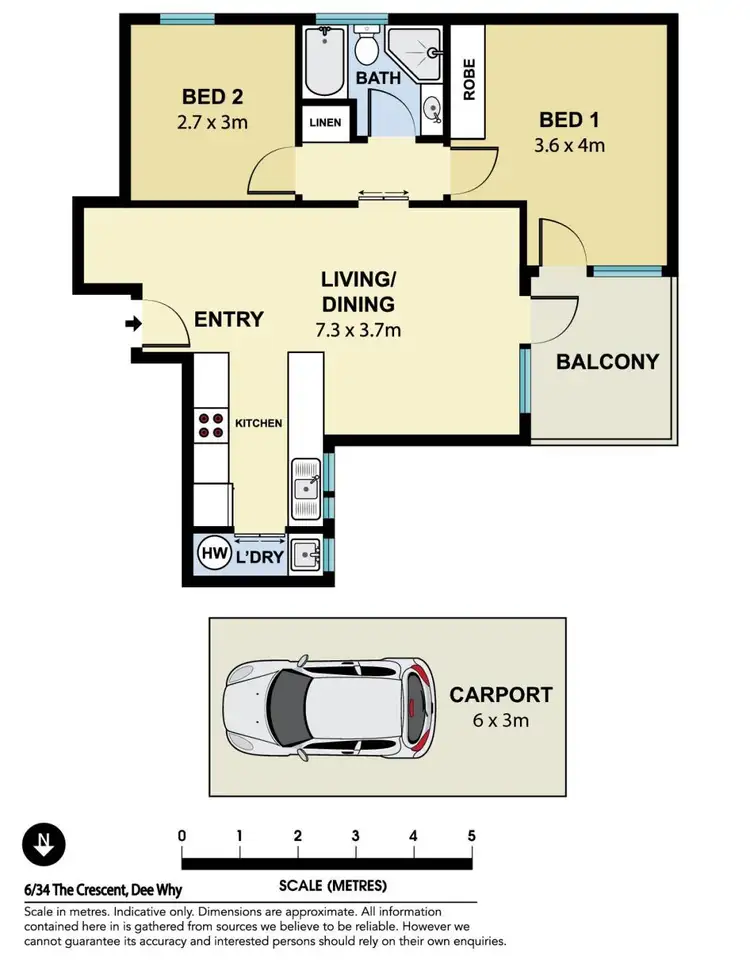 Floorplan of Homely apartment listing, 6/34-36 The Crescent, Dee Why NSW 2099