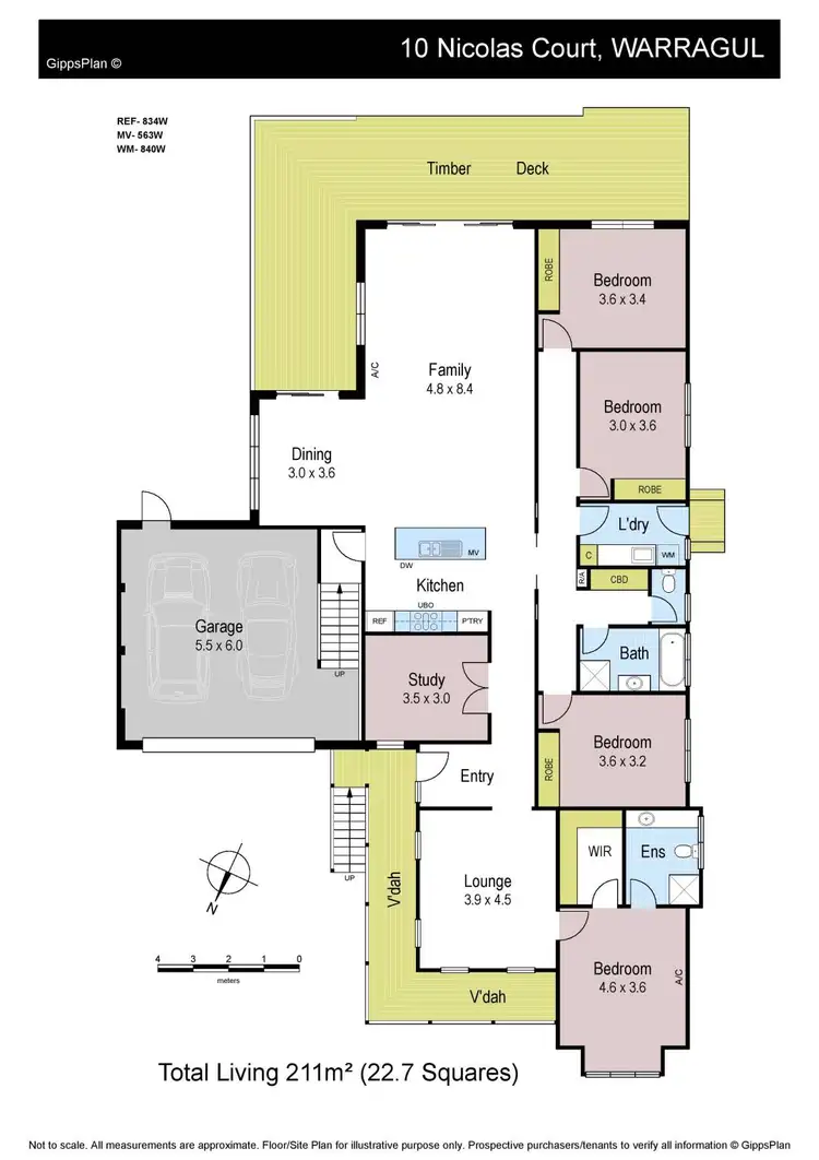 Floorplan of Homely house listing, 10 Nicolas Court, Warragul VIC 3820
