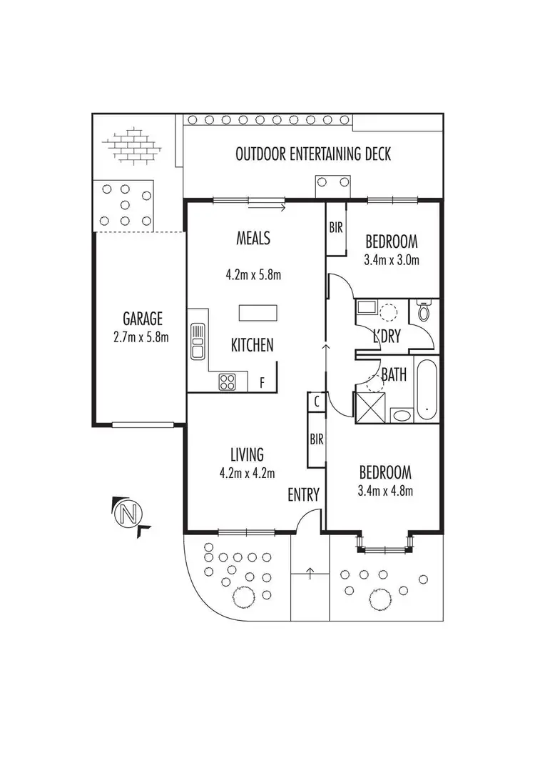Floorplan of Homely villa listing, 66 Elinda Place, Reservoir VIC 3073