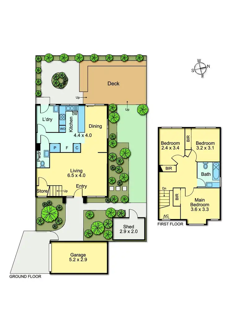 Floorplan of Homely townhouse listing, 3/260 Rathmines Street, Fairfield VIC 3078