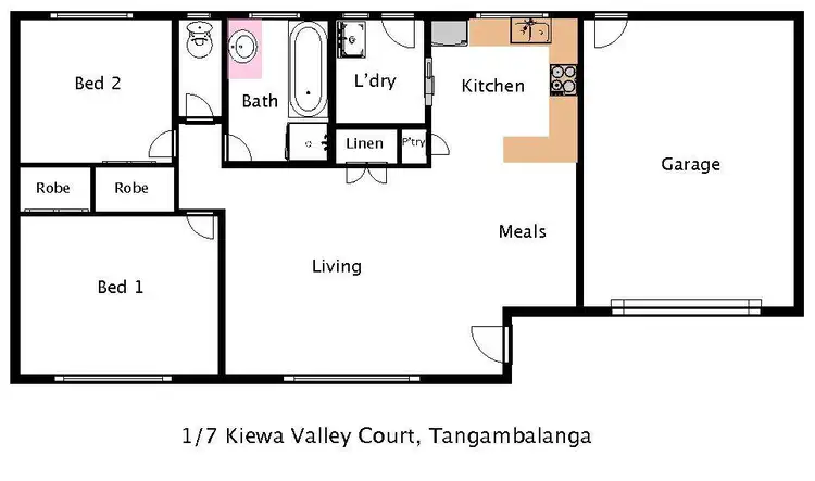 Floorplan of Homely unit listing, 7a Kiewa Valley Court, Tangambalanga VIC 3691