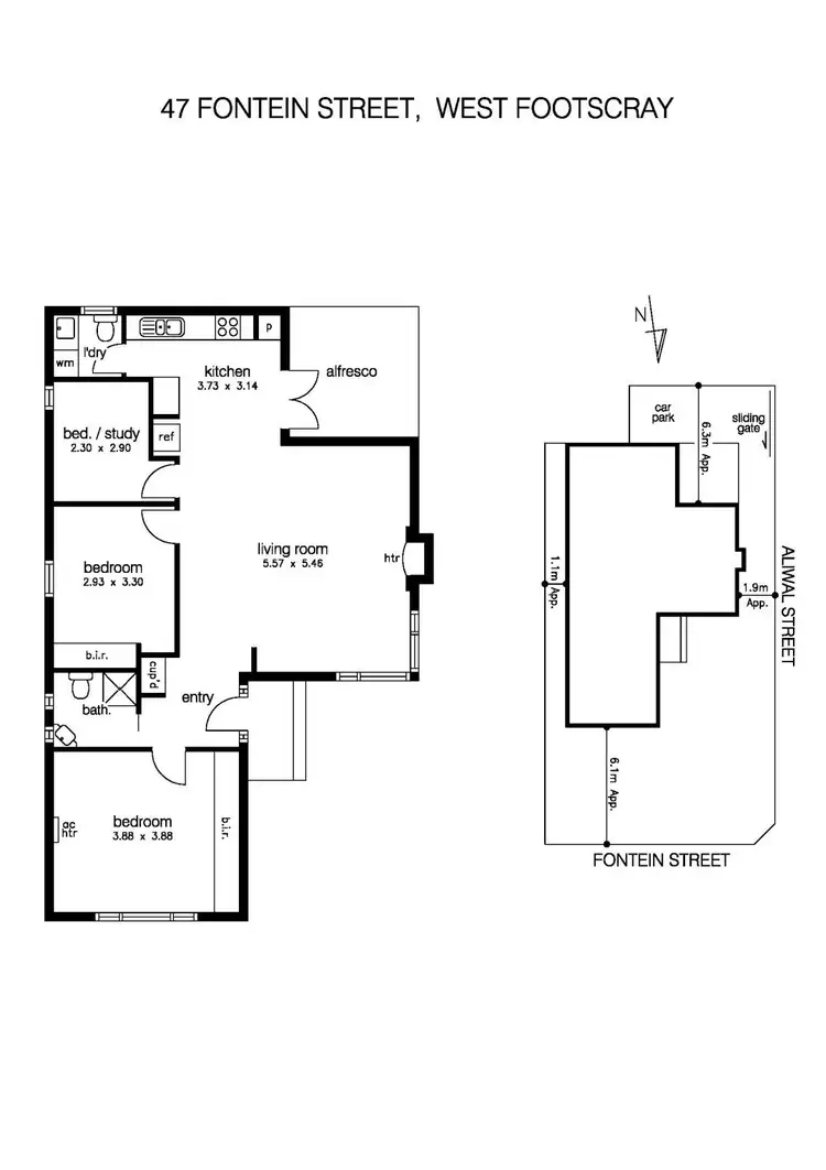 Floorplan of Homely house listing, 47 Fontein Street, West Footscray VIC 3012