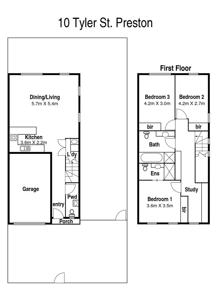 Floorplan of Homely house listing, 10 Tyler Street, Preston VIC 3072