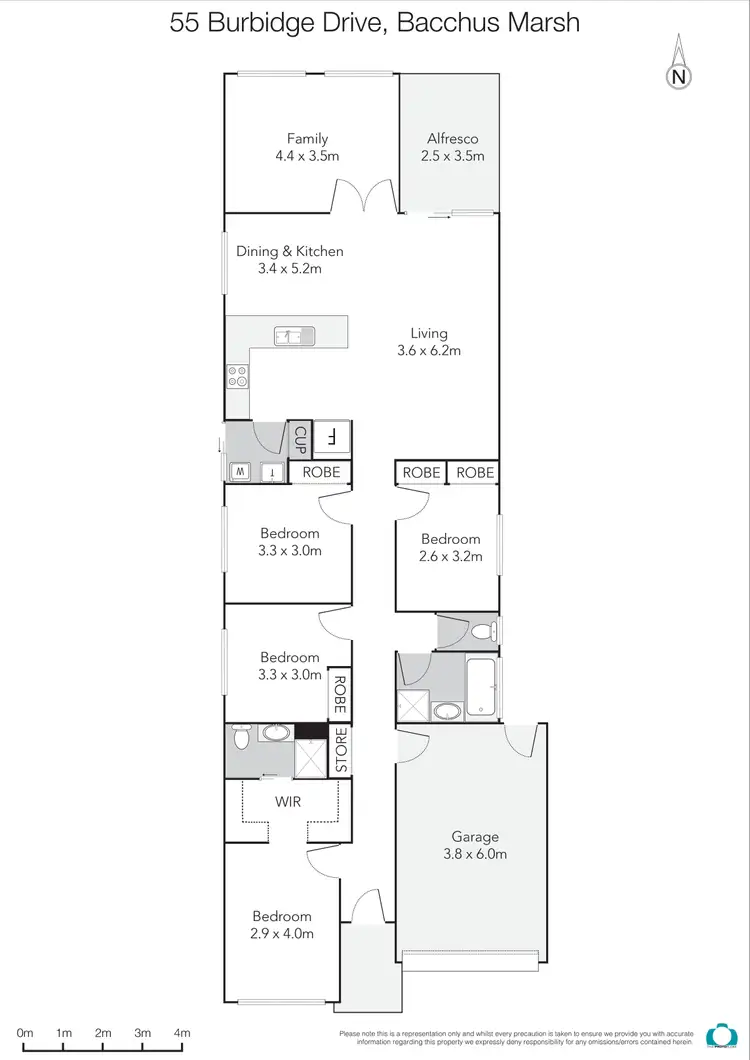 Floorplan of Homely house listing, 55 Burbidge Drive, Bacchus Marsh VIC 3340