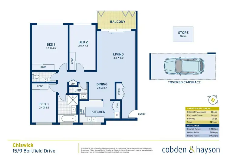 Floorplan of Homely apartment listing, 15/9 Bortfield Drive, Chiswick NSW 2046
