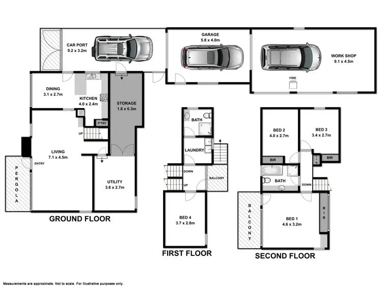 Floorplan of Homely house listing, 4 Day Street, Wodonga VIC 3690