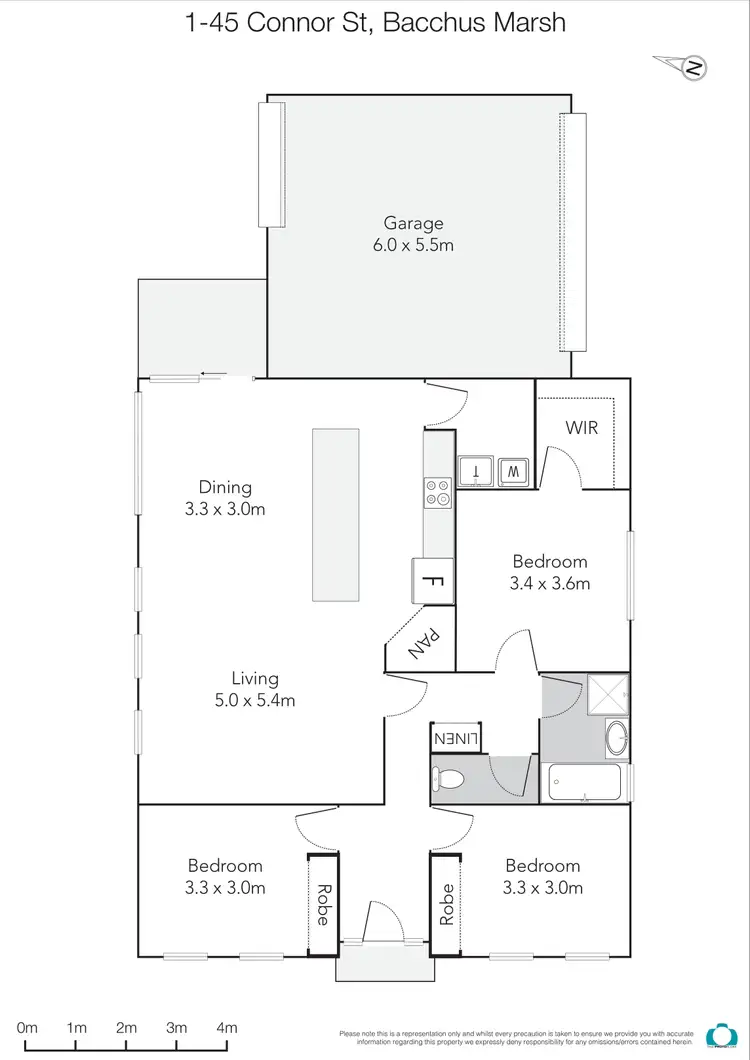 Floorplan of Homely unit listing, 1/45 Connor Street, Bacchus Marsh VIC 3340