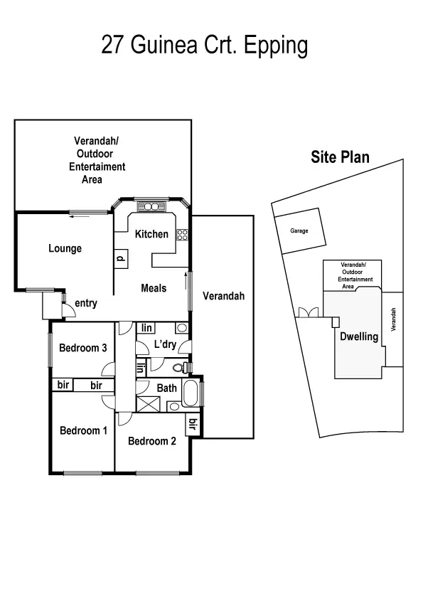Floorplan of Homely house listing, 27 Guinea Court, Epping VIC 3076