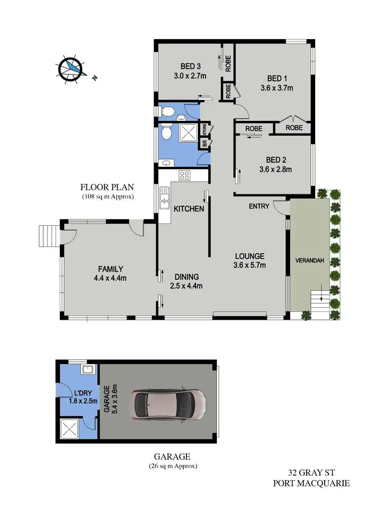 Floorplan of Homely house listing, 32 Gray Street, Port Macquarie NSW 2444