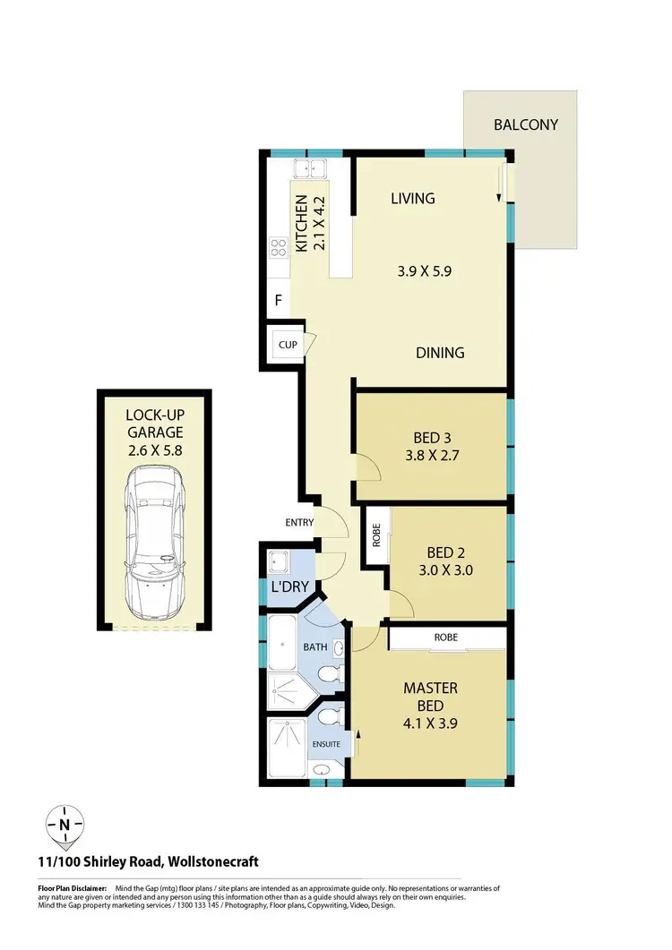 Floorplan of Homely apartment listing, 11/100 Shirley Road, Wollstonecraft NSW 2065