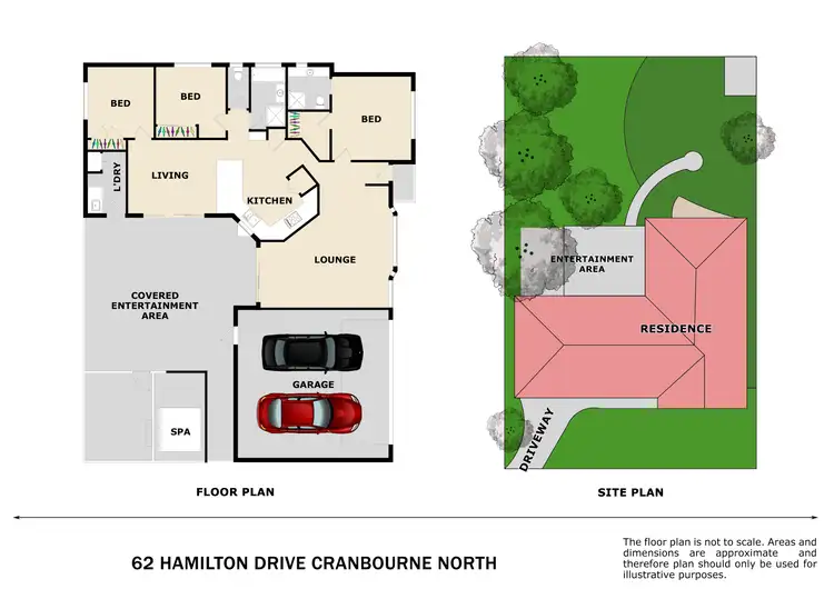 Floorplan of Homely house listing, 62 Hamilton Drive, Cranbourne North VIC 3977
