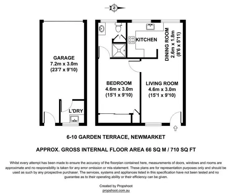 Floorplan of Homely apartment listing, 6/10 Garden Terrace, Newmarket QLD 4051