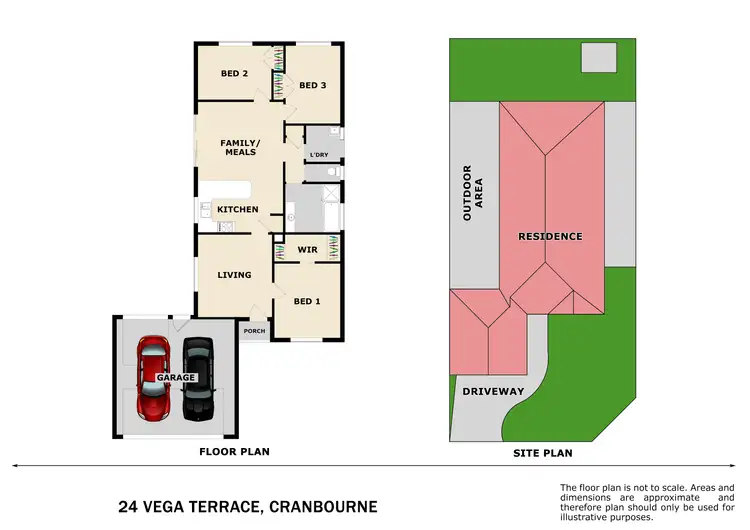Floorplan of Homely house listing, 24 Vega Terrace, Cranbourne VIC 3977