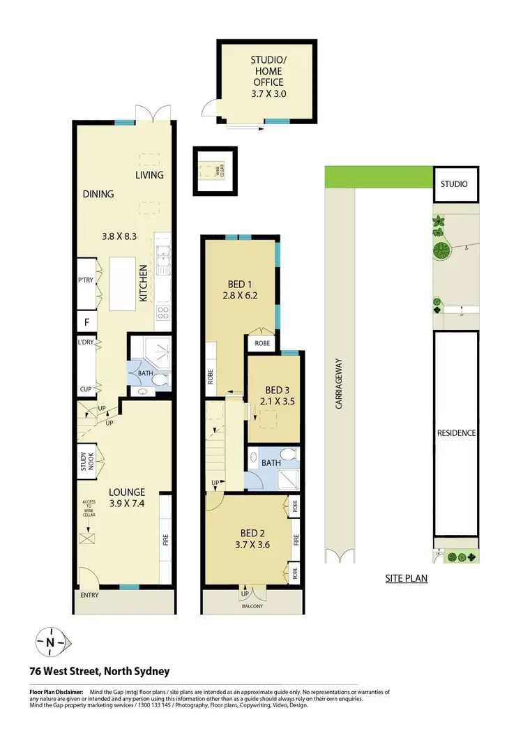Floorplan of Homely house listing, 76 West Street, North Sydney NSW 2060