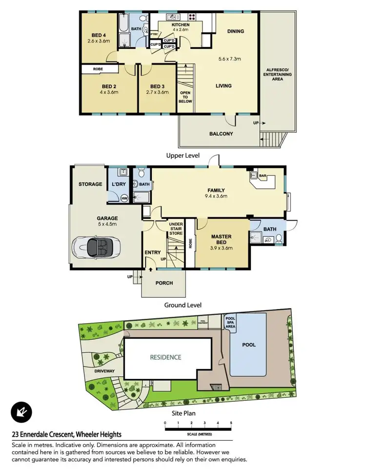 Floorplan of Homely house listing, 23 Ennerdale Crescent, Wheeler Heights NSW 2097